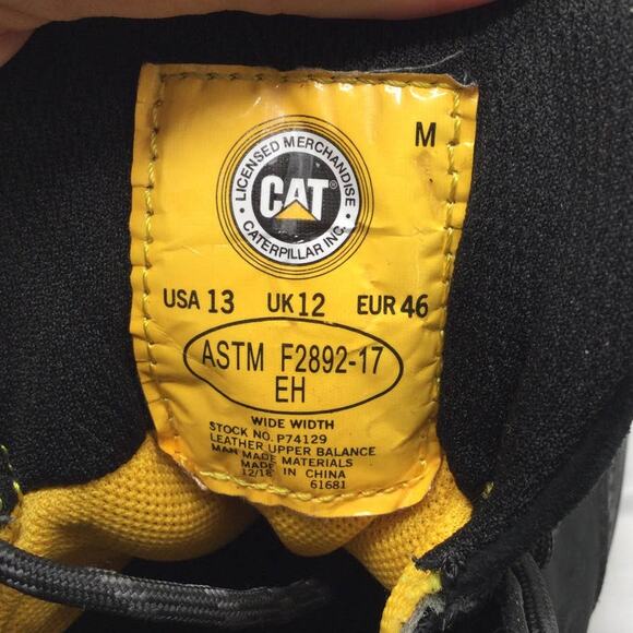 CAT Threshold Waterproof Work Boot Black Men 13 main image 6